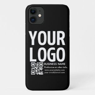 Your Logo w/Editable QR code & Text  iPhone 11 Case