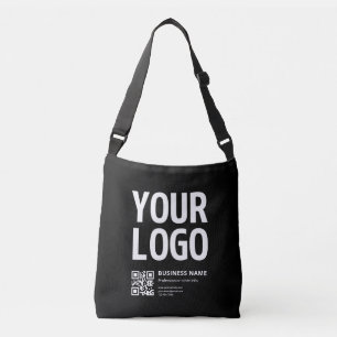 Your Logo w/Editable QR code & Text Crossbody Bag