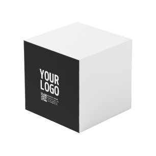 Your Logo w/Editable QR code & Text Cube