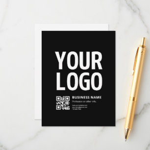 Your Logo w/Editable QR code & Text Enclosure Card