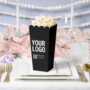 Your Logo w/Editable QR code & Text Favour Box