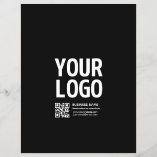 Your Logo w/Editable QR code & Text Flyer