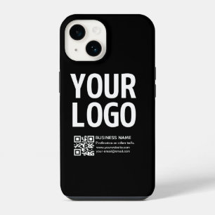Your Logo w/Editable QR code & Text iPhone 14 Case