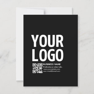 Your Logo w/Editable QR code & Text Magnetic Invitation