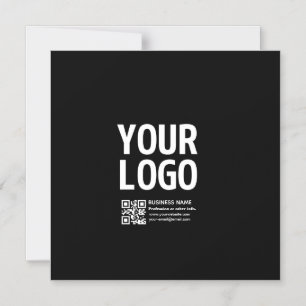 Your Logo w/Editable QR code & Text Magnetic Invitation