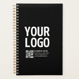 Your Logo w/Editable QR code & Text Planner