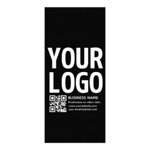 Your Logo w/Editable QR code & Text Rack Card