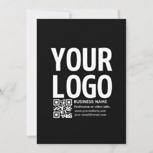Your Logo w/Editable QR code & Text Save The Date