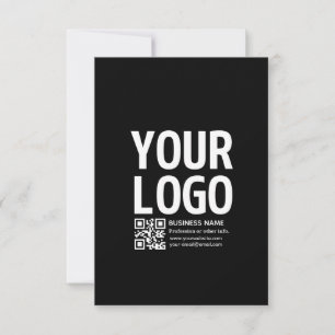 Your Logo w/Editable QR code & Text Save The Date