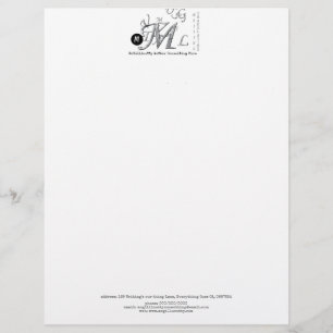 Your Logo w/Elegant Script Lettering Custom Letterhead