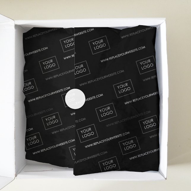 Your Logo Website Business Company Packaging Black Tissue Paper (Creator Uploaded)