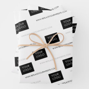 Your Logo Website Business Company Packaging White Wrapping Paper Sheet