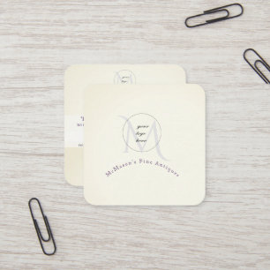 Your Logo White Square Business Cards