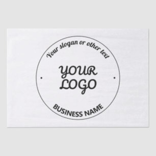 Your Logo with Editable Slogan & Business Name Tissue Paper