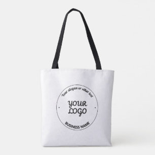 Your Logo with Editable Slogan & Business Name Tote Bag