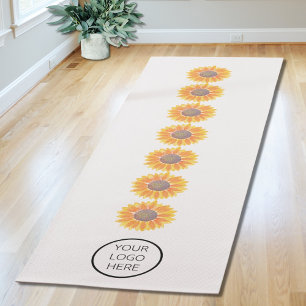 Your Logo Yoga Studio Sunflower Chakras Yoga Mat