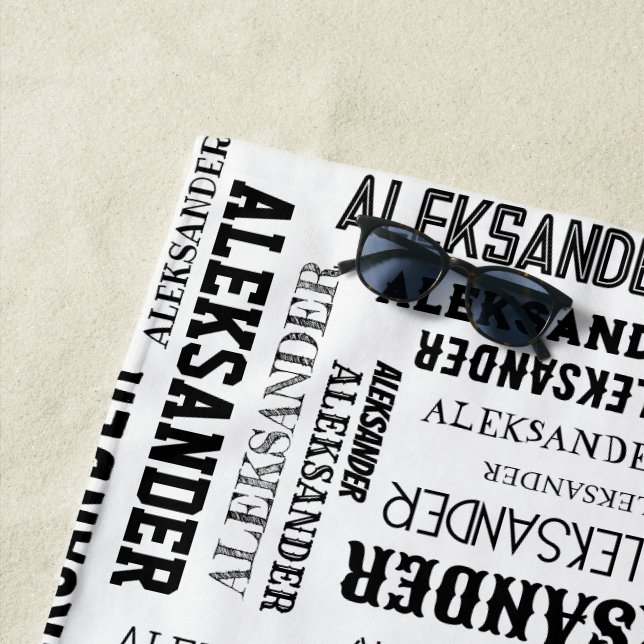 Your (Long) Name is All Over This Beach Towel (In Situ)
