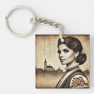 Your Love for Croatia with Vibrant Motif Designs Key Ring