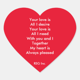 Your love heart sticker