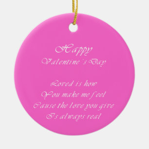 your love is real valentine's day ceramic tree decoration