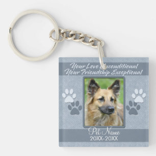 Your Love Unconditional Pet Sympathy Custom Key Ring