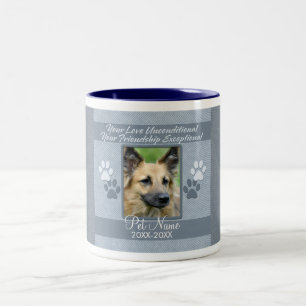 Your Love Unconditional Pet Sympathy Custom Two-Tone Coffee Mug