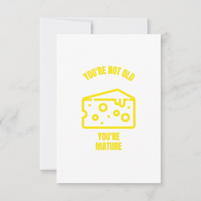 Your mature funny cheese pun jokes thank you card (Front)