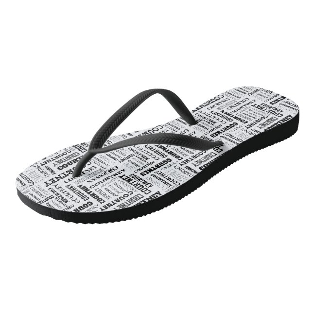 Your (Medium Length) Name is All Over These Thongs (Angled)