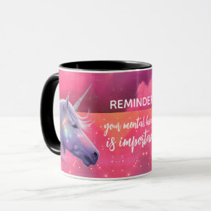 Your Mental Health Is Important Rainbow Unicorn Mug
