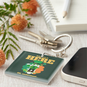 Your Meowgical Leprechaun Key Ring
