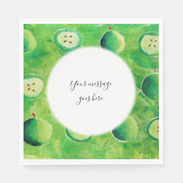 Your Message Apples Napkin (Front)