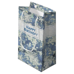 Your Message:  Frozen Frost Abstract Photo - Bokeh Small Gift Bag