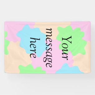 Your message here add text name boho colourful rus banner