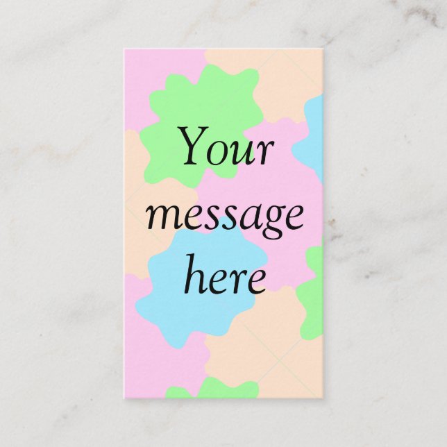 Your message here add text name boho colourful rus business card (Front)