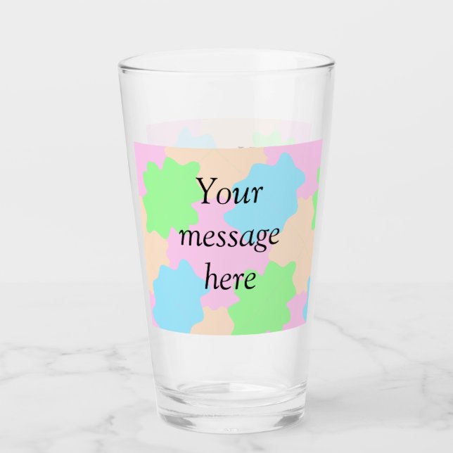 Your message here add text name boho colourful rus glass (Front)