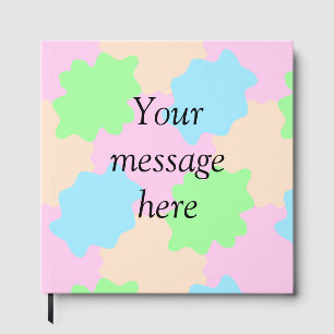 Your message here add text name boho colourful rus guest book