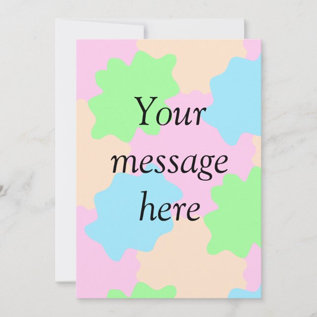 Your message here add text name boho colourful rus holiday card (Front)