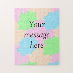Your message here add text name boho colourful rus jigsaw puzzle