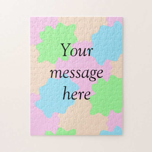 Your message here add text name boho colourful rus jigsaw puzzle (Vertical)
