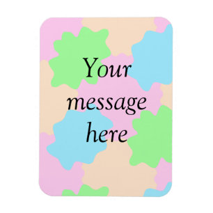 Your message here add text name boho colourful rus magnet