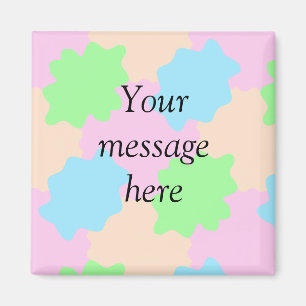 Your message here add text name boho colourful rus magnet