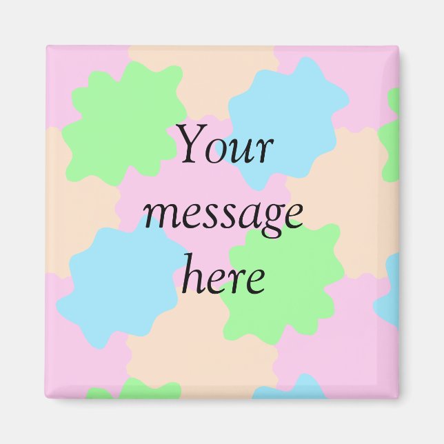 Your message here add text name boho colourful rus magnet (Front)