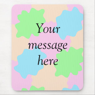 Your message here add text name boho colourful rus mouse pad