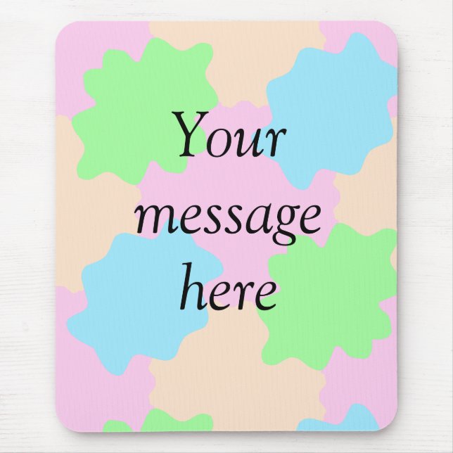 Your message here add text name boho colourful rus mouse pad (Front)
