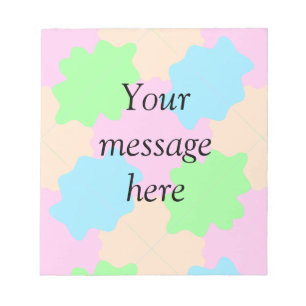 Your message here add text name boho colourful rus notepad