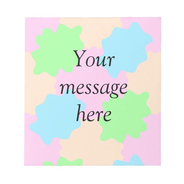 Your message here add text name boho colourful rus notepad (Front)