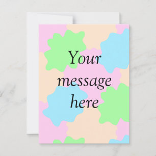 Your message here add text name boho colourful rus postcard