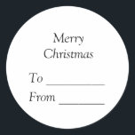 Your message here add text name merry Christmas  Classic Round Sticker<br><div class="desc">Design</div>