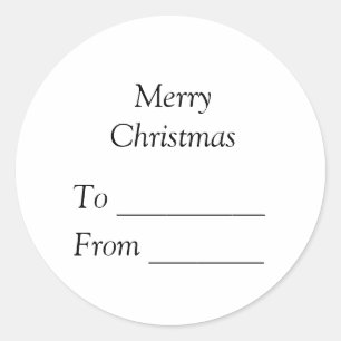 Your message here add text name merry Christmas  Classic Round Sticker