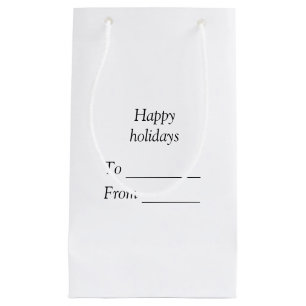 Your message here add text name merry Christmas Small Gift Bag